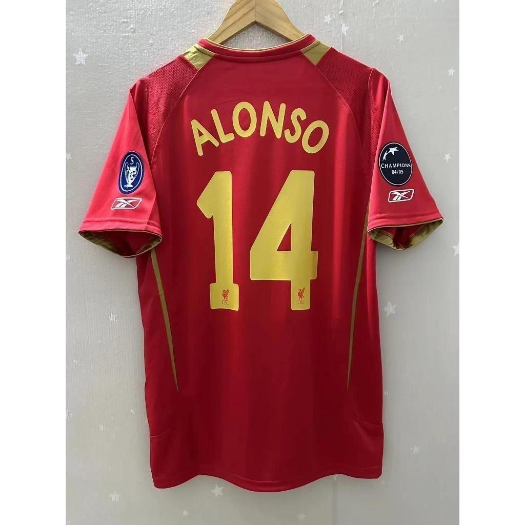 Sơ mi bóng đá sân nhà Liverpool retro Gerrard Alonso size S đến XXL, phiên bản năm 2005/2006