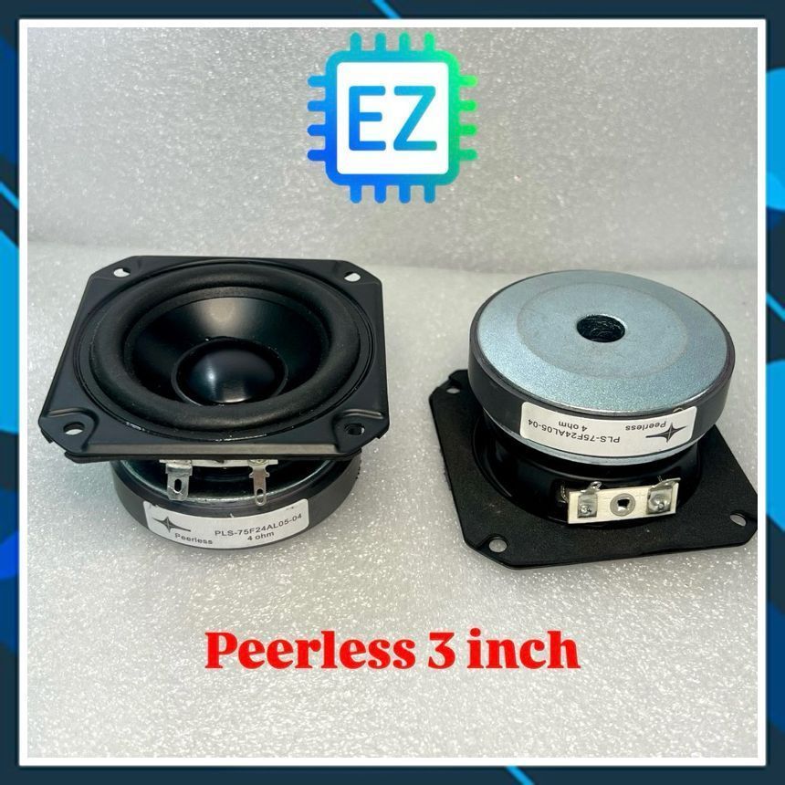 Củ loa toàn dải Peerless 3 inch 4ohm 40W hàng có tem, củ từ to bass sâu mid treble sáng