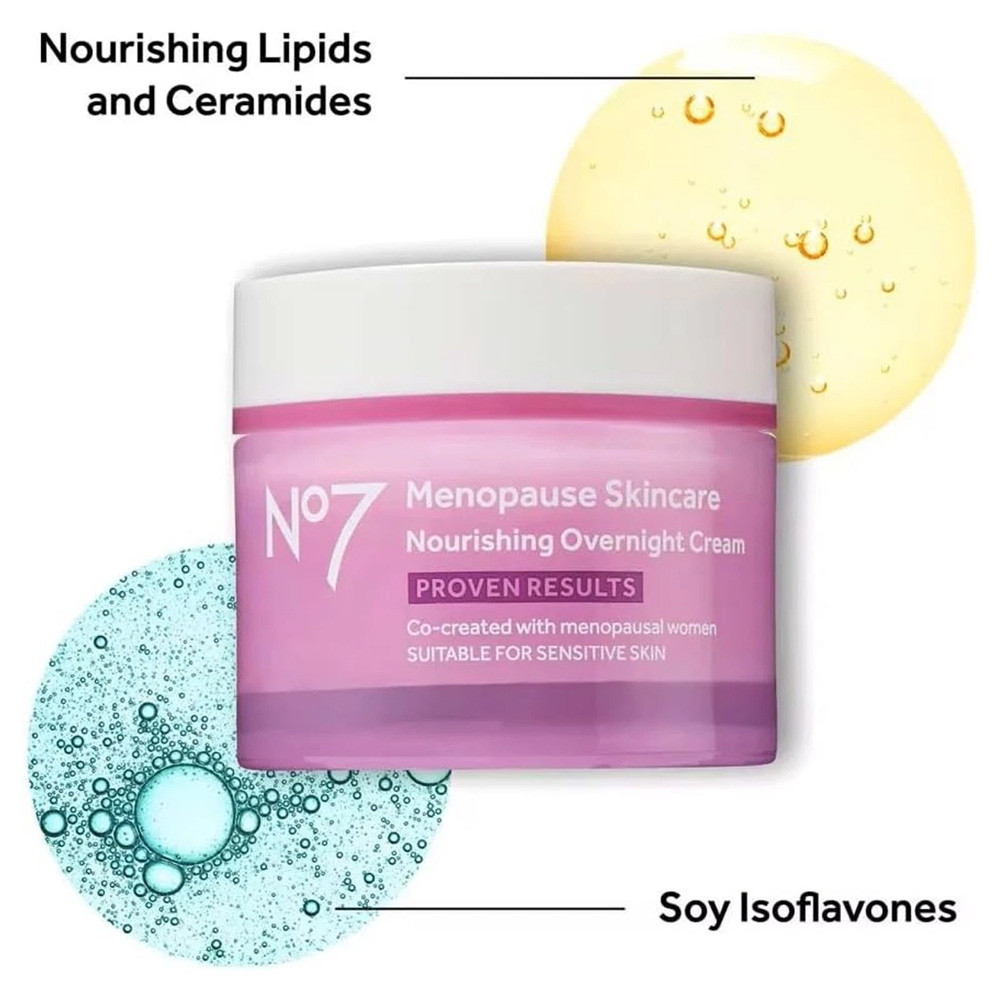 No7 Menopause Skincare Nourishing Overnight Cream 50ml