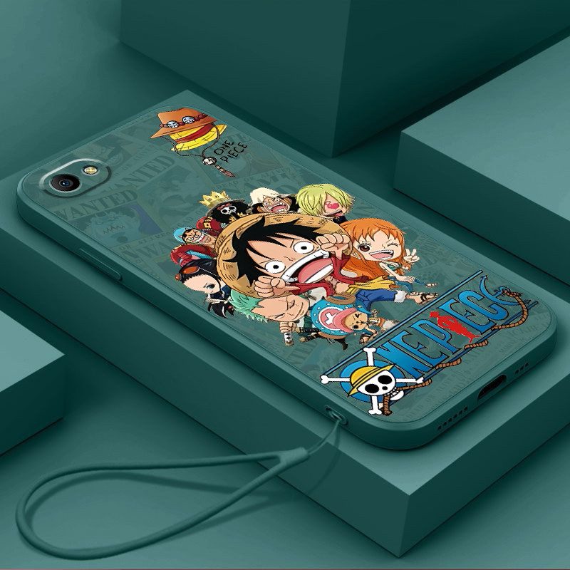 Ốp Lưng Cho OPPO A71 A71k Ốp Điện Thoại Có Dây Buộc Thẩm Mỹ Silicon TPU Mềm Vỏ Hoạt Hình Anime ONE P