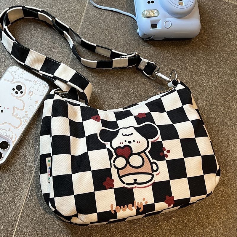 Túi đựng chó dễ thương Túi đeo nách thời trang phù hợp Hoạt hình tình yêu Puppy In Baguette Túi vải 