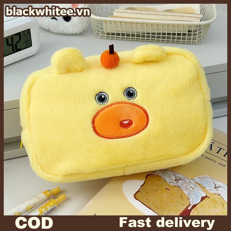 BWHTE Capybara Lulu Túi đựng đồ trang điểm dễ thương Hoạt hình sang trọng Kawaii Túi đựng mỹ phẩm Va