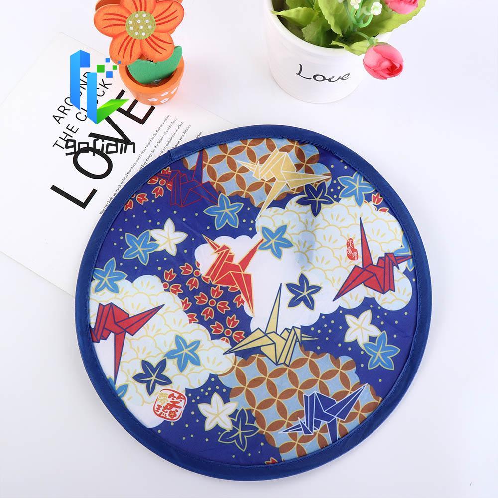 Đĩa bay GOFIDIN Trang trí cho bãi cỏ bãi biển tròn có túi Quạt cầm tay bằng Nylon