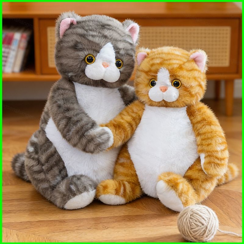 PS1 Real Real Lazy Calico Cat Plushie Cotton Companion Doll Gối Mềm SP1