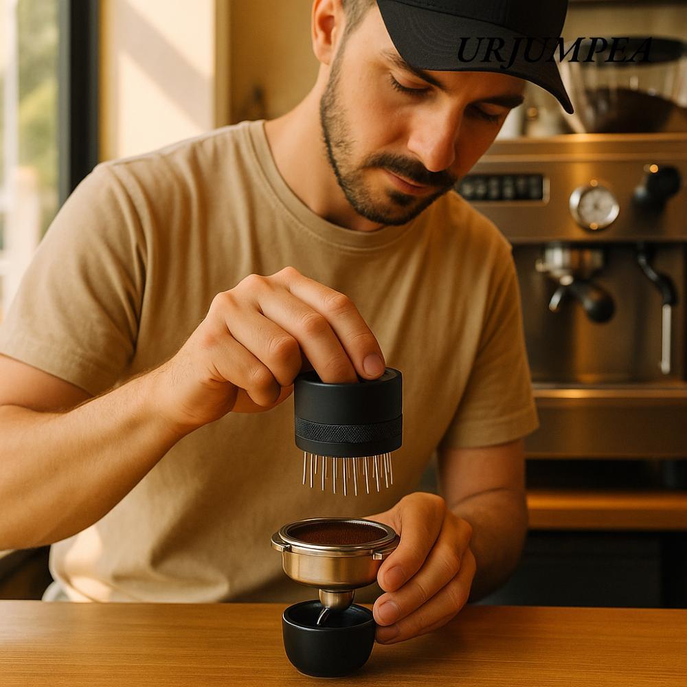 Máy khuấy cà phê Espresso URJUMPEA, Máy phân phối kim Espresso 21 kim WDT, Đa năng 51 / 58mm với Đế 