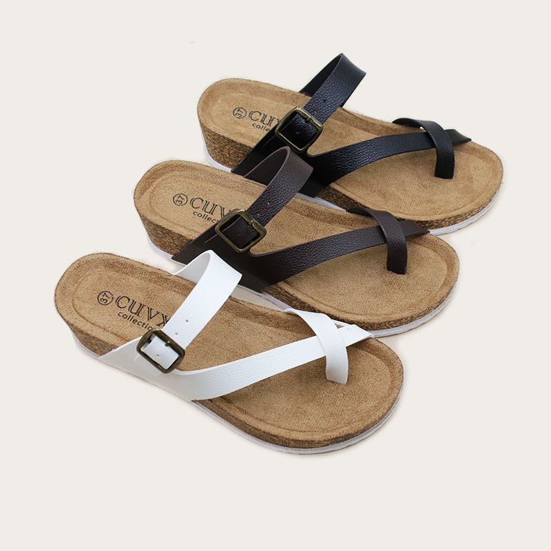 Giày Guyana Birkenstock Dép xỏ ngón Đi biển Nêm Gót đế dày dép nữ