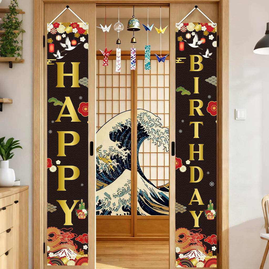 Biểu ngữ cửa Hibachi Nhật Bản - 2 CÁI Bảng hiệu trang trí tiệc Hibachi cho hiên nhà, Phong cách Nhật