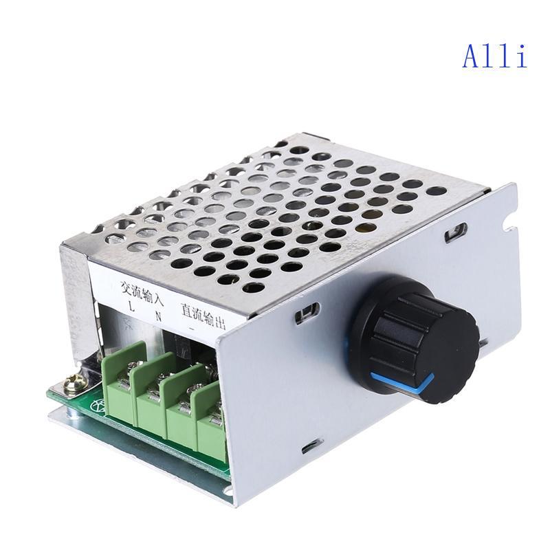 Alli AC Đầu vào 220V cho đầu ra DC 10-210V PWM 220V cho bộ điều khiển tốc độ động cơ bàn chải DC