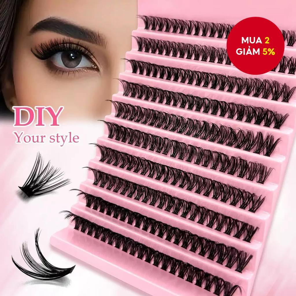 200 cụm mi chùm, nối mi bồng bềnh, 30D 40D 80D, nối mi tự nhiên, xoăn D, 8-16mm trộn.