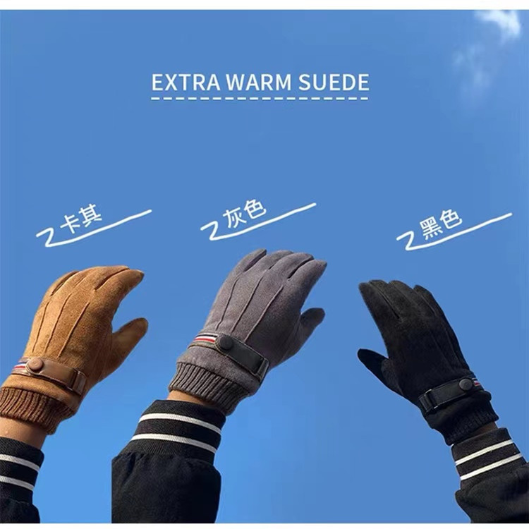 【Ready Stock】 Winter New Gloves Men's Riding Trendy Student Windproof and Cold-Proof Gloves Motorcyc