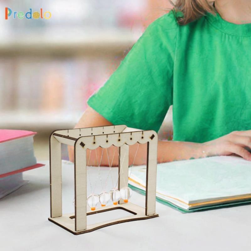 Predolo Newtons Cradle Balance Balls Sciance Learning DIY Puzzle Crafts Science Physics