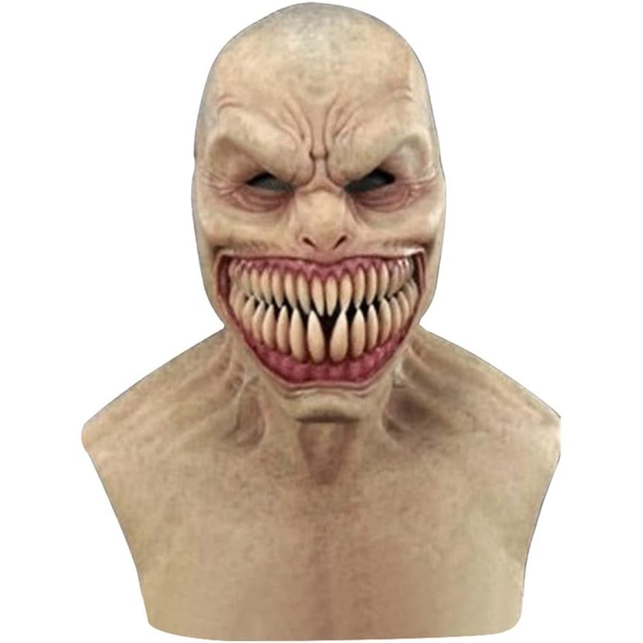 LUOZZY Halloween Scary Evil Mask Latex Halloween Party Cosplay Mask (Kinh dị)