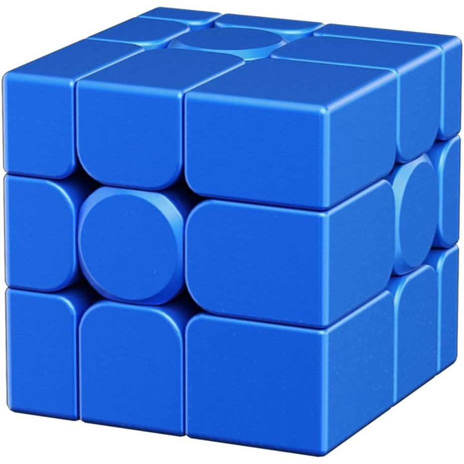 Bukefuno moyu Mirror Cube V2 3x3 Blue Stickerless Magic Cube Puzzle 3x3x3 MFJS Mirror V2 Khối ma thu