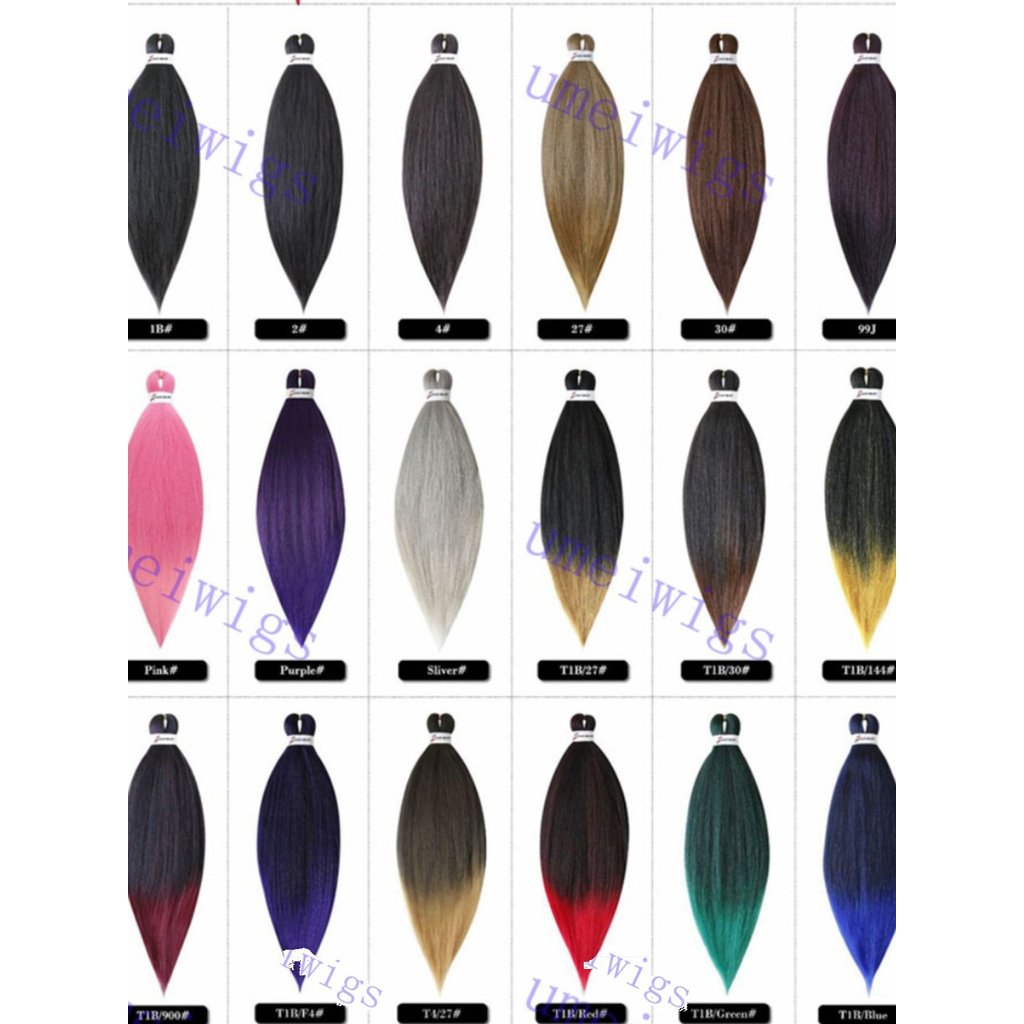 tóc giả thắt bím Easy Braids Hair Ombre Braiding Hair Châu Phi Bẩn Bẩn Bím tóc đen Bím tóc lớn EZ