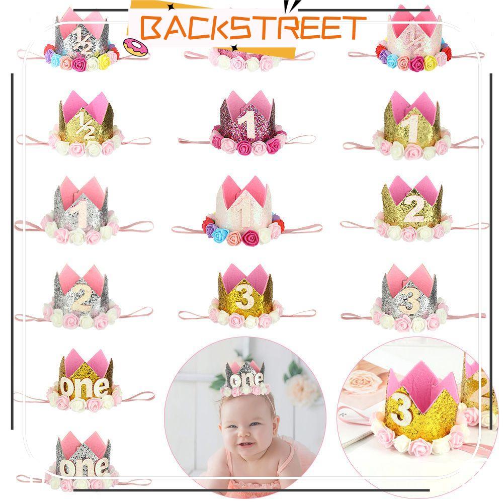 BACKSTREET Chúc Mừng Sinh Nhật Mũ Phụ Kiện Tóc 1 / 2 / 3 / half / one Boy Girl Prince / Princess Cap