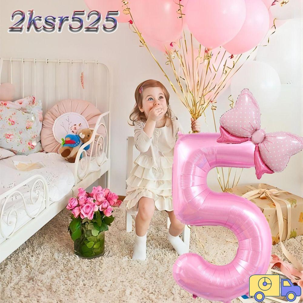 2KSR525 Số Sinh Nhật Ballons, Công Chúa Sinh Nhật Bé Gái Số Jumbo Bóng Bay, Tiệc Ballons 40 Inch Tra