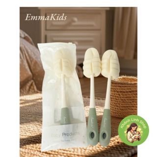 Cọ Rửa Bình Sữa Và Núm Ti Emmakids 2in1 Hàng Chính Hãng Cọ Mút Xốp Có Móc Treo Bền, Sạch Và Tiện
