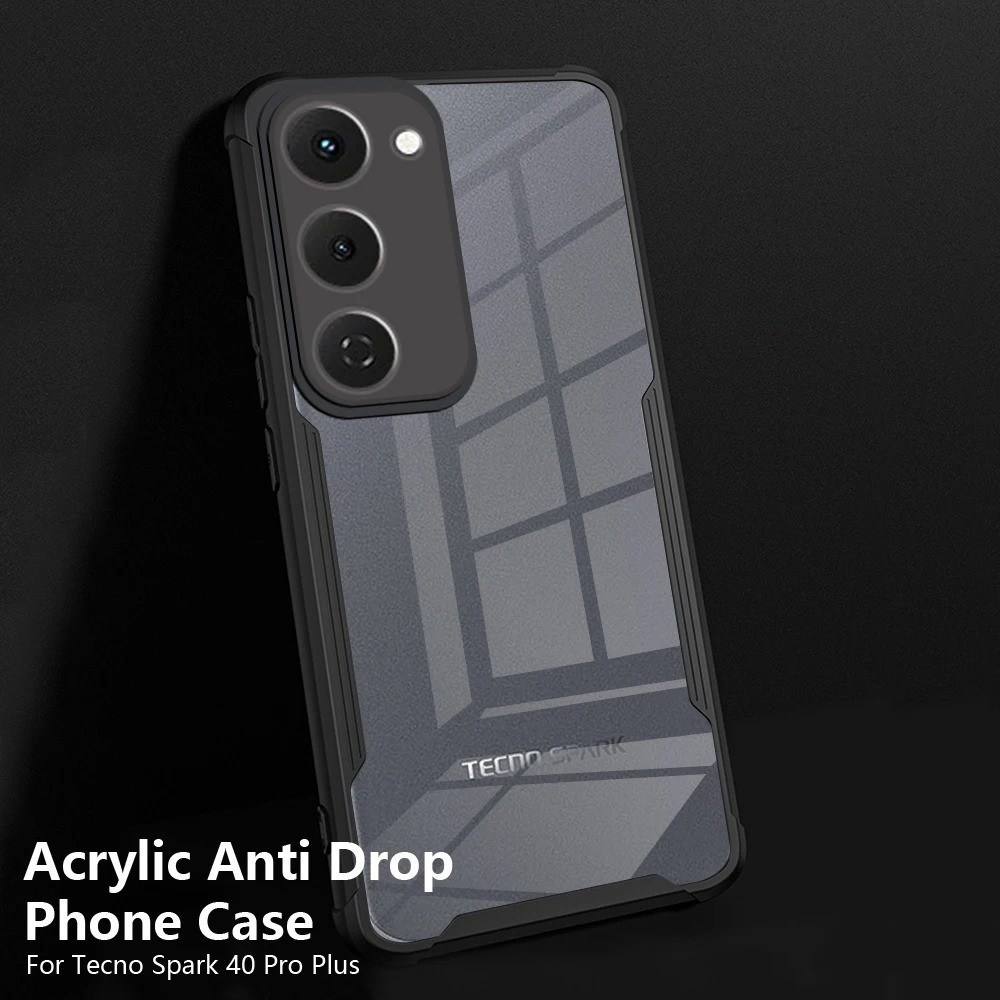 Ốp Chống Sốc Cho Tecno Spark 40 Pro Spark40Pro Vỏ Điện Thoại Ốp Lưng Trong Suốt Acrylic Ốp Lưng Mềm 