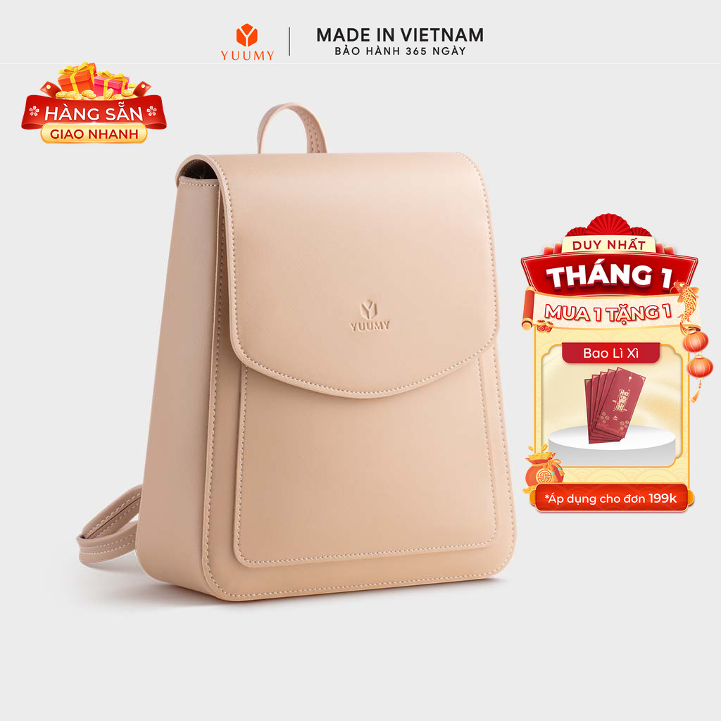 Balo Yuumy (Thời trang nữ cỡ trung - Balo da Seasand YBA104) Bagsmart