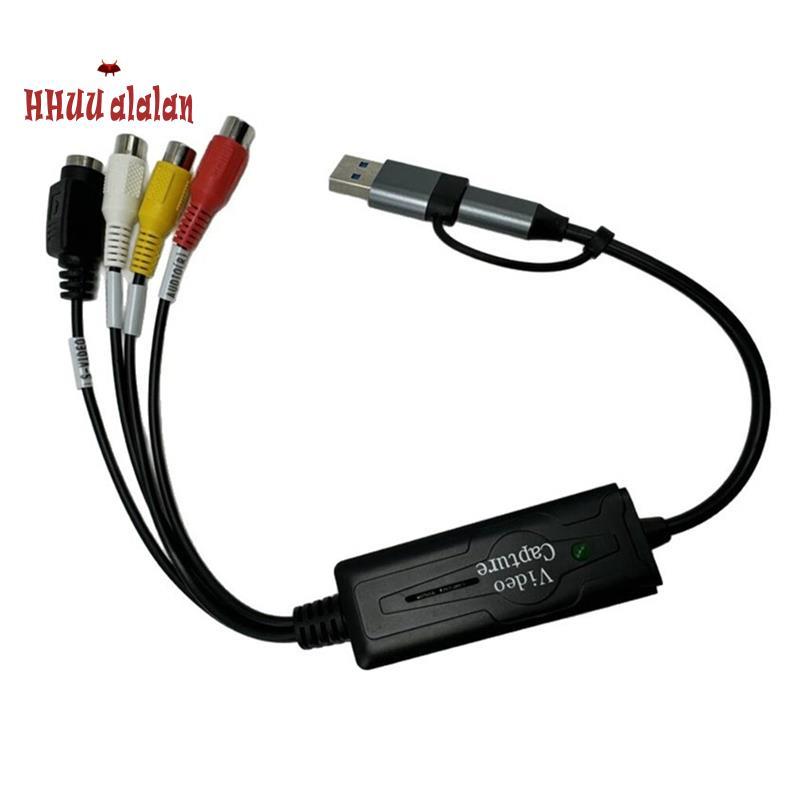 LOẠI Thẻ CCapture AV / S-Video sang USB 2.0 Loại C Thẻ ghi video USB 2.0 Loại C AV S Bộ chuyển đổi t