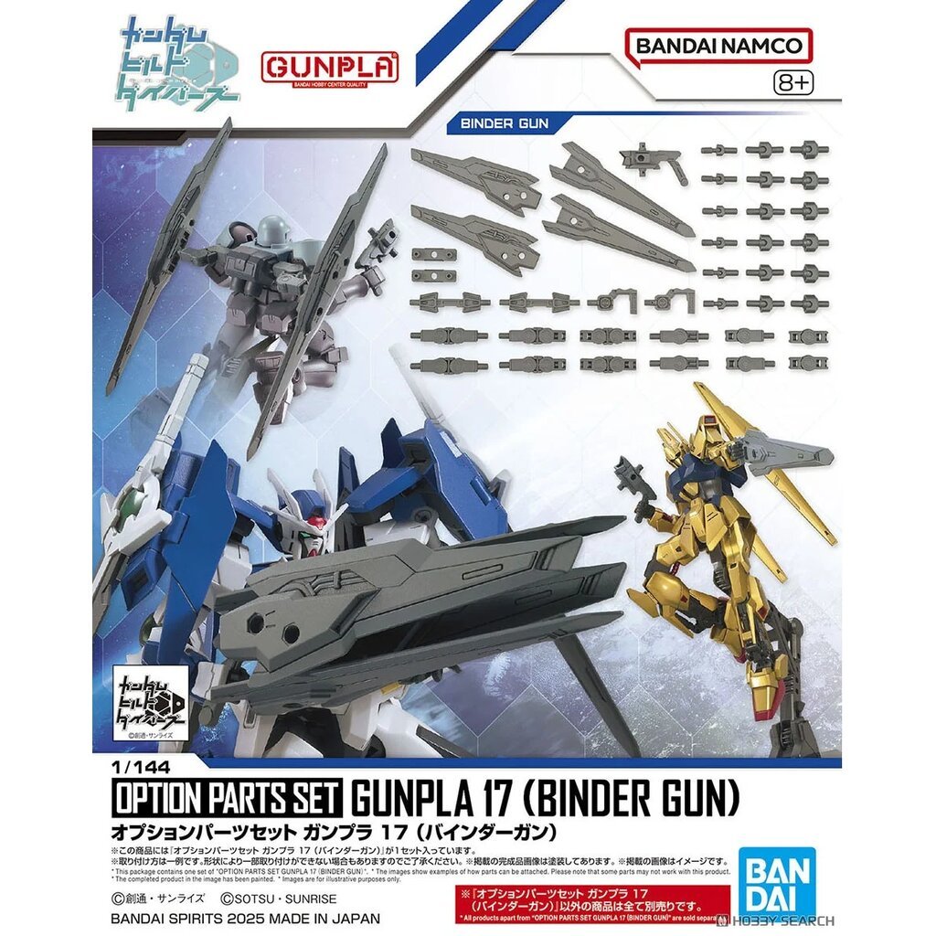 BỘ PHỤ TÙNG Bandai GUNPLA 17 (BINDER GUN) 4573102686831 A7