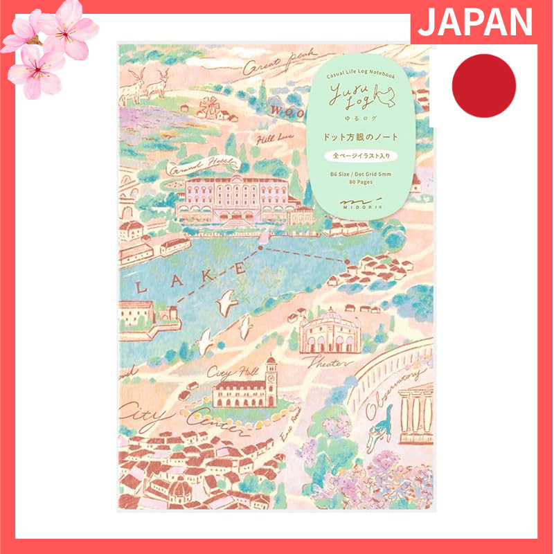 Midori Notebook Yuru Log B6 Travel and Hotel Pattern 15366006【Direct from Japan】
