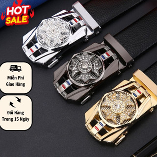 Thắt lưng mặt xoay nam cao cấp thời trang, dây lưng da khóa tự động