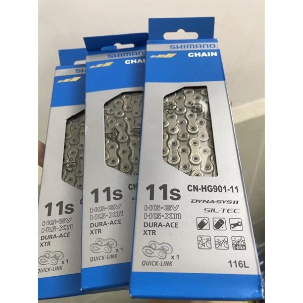 Sên 11 SHIMANO HG901 Dura-Ace Kèm Khóa Sên Hàng Hộp Chính Hãng