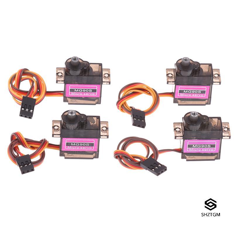 [SHZTGM] 1Pc MG90S 180° 360° Micro Metal Gear Tốc Độ Cao Servo Cho RC Máy Bay Trực Thăng Thuyền Ô Tô