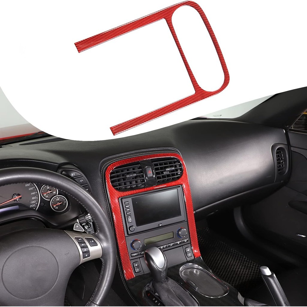 Lcojicep Khung Màn Hình Điều Hướng Miếng Dán Viền Tương Thích Với Corvette C6 Z06 ZR1 2005-2013 Bảng