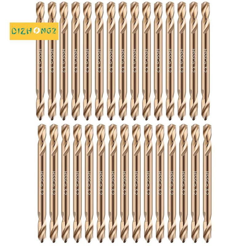 30 Mảnh 1 / 8In Cobalt Mũi Khoan Hai Đầu Cobalt Mũi Khoan Cho Thép Cứng Gang Gỗ Nhựa Thép Không Gỉ M