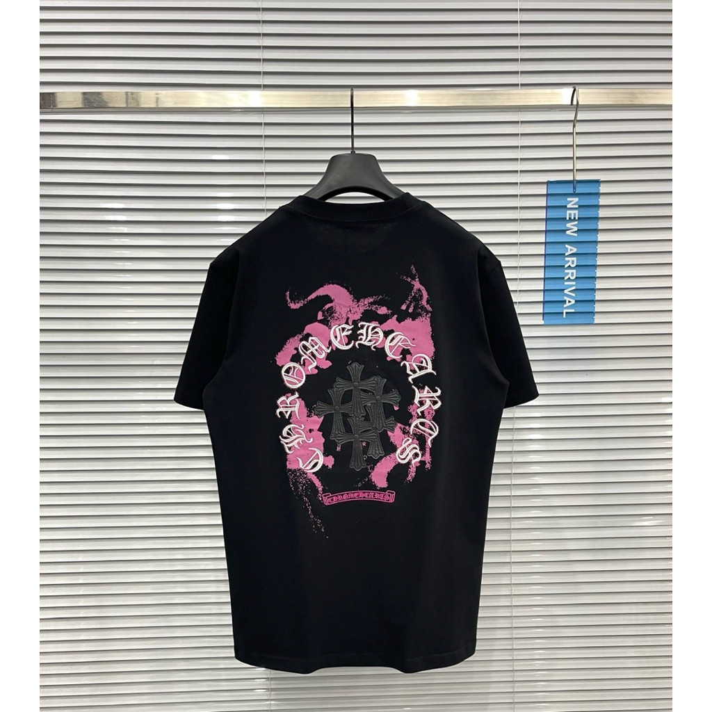 Áo thun 100% Cotton in hình cổ điển Chrome Heart có sẵn 0123