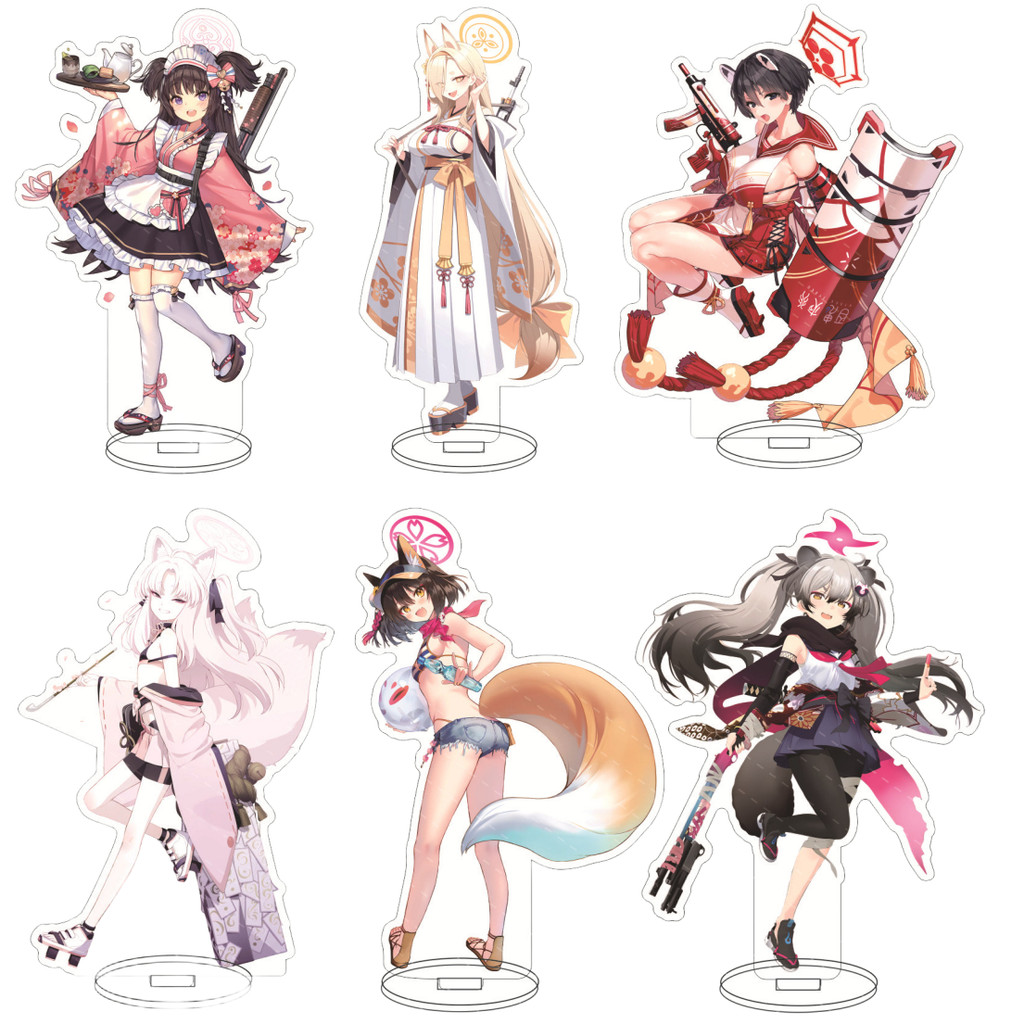 New Blue Archive Hyakkiyakou School Acrylic Stand Characters Kasuga Tsubaki Waraku Chise Kuda Izuna 