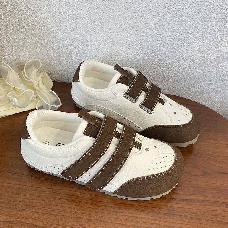 Retro American Korean Style German Training Shoes Magic Versatile Board Shoes Flat Casual White Shoe