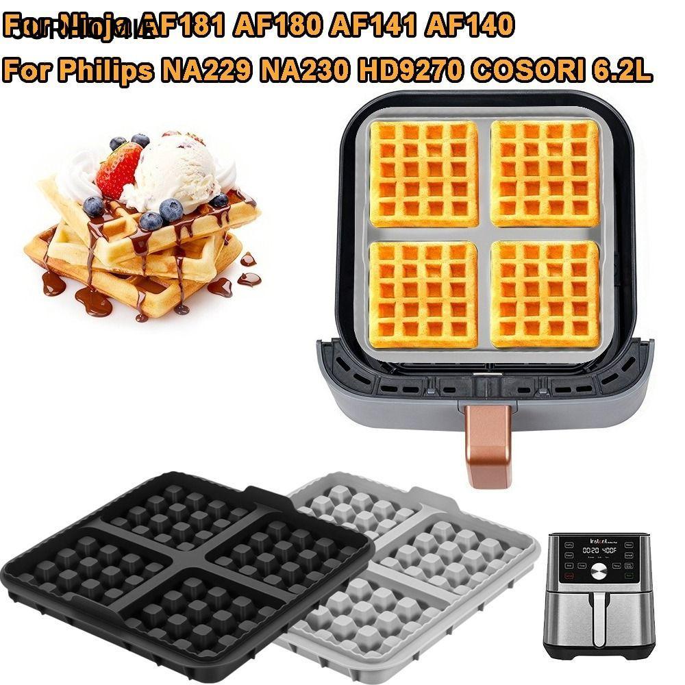JURHOMIE 1 Khuôn Nướng Bánh Waffle, Máy Làm Bánh Waffle Chiên Không Khí Có Thể Tái Sử Dụng Silicon, 