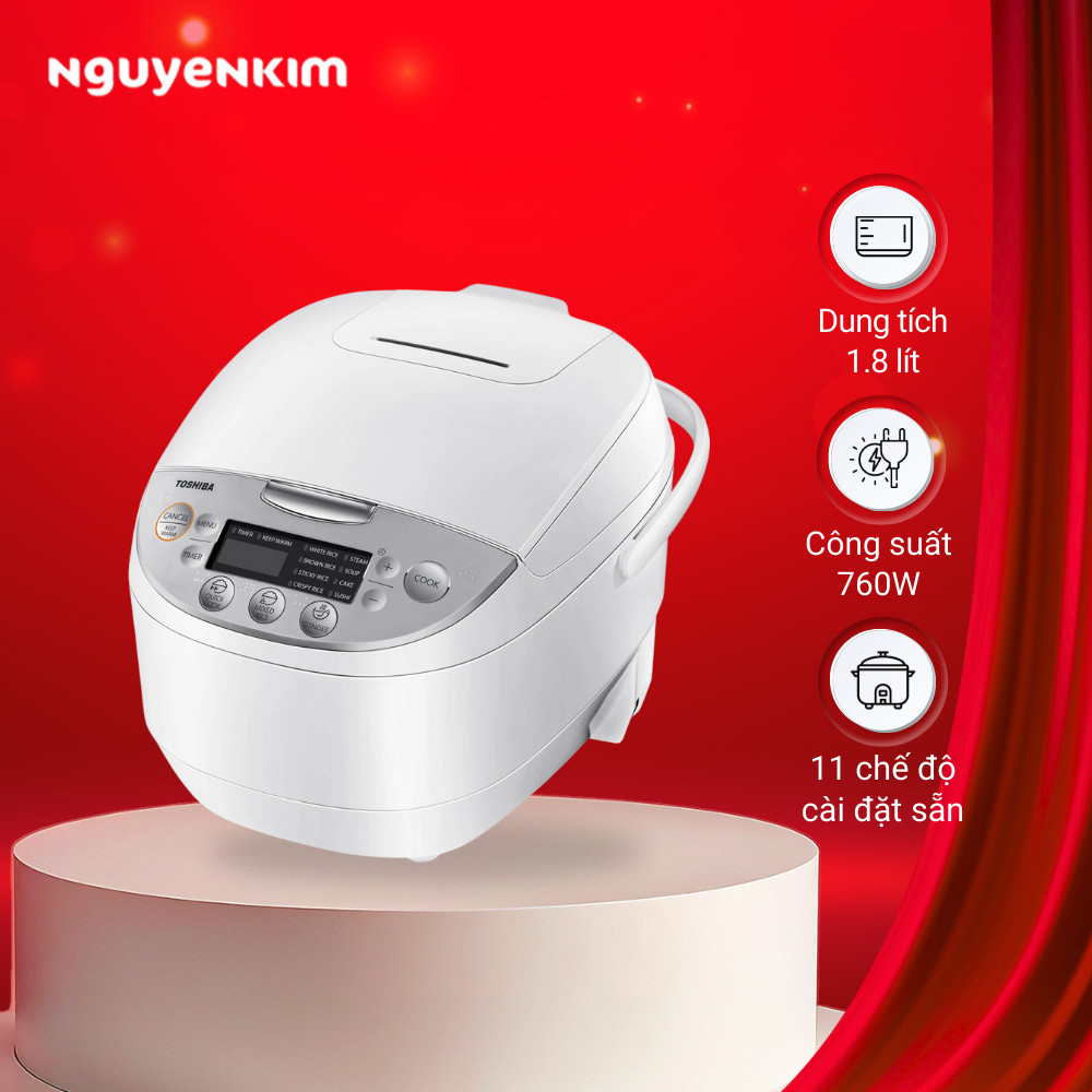 Nồi cơm điện Toshiba 1.8 lít RC-18DH2PV(W)