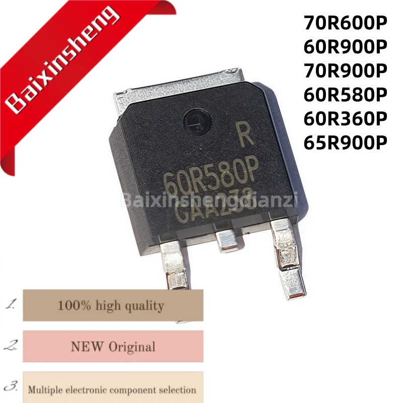 5 CÁI 70R600P, 60R900P, 70R900P, 60R580P, 60R360P, 65R900P, TO-252, Bóng bán dẫn hiệu ứng trường điệ