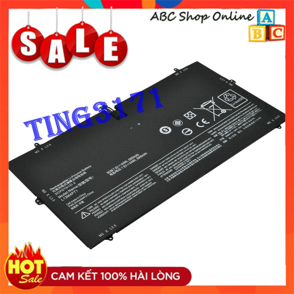 Pin Lenovo Yoga 3 Pro 1370 Pro-5Y71 L14S4P71 L13M4P71 7.6V 44Wh