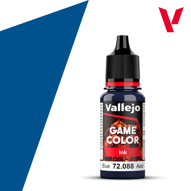 Spot Goods#vallejo Spain AV72088Blue INK Ink Water-Based Model Warhammer Game Color Hand Paint TP