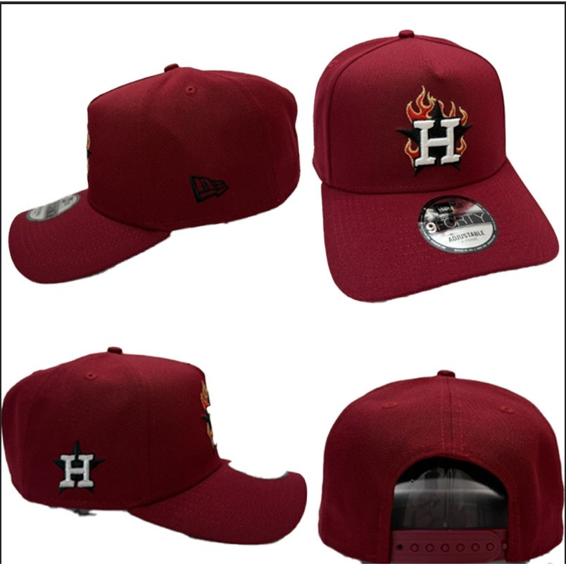 Newera Houston Astros Flame Logo 9forty A-FRAME Snapback Cap màu đỏ
