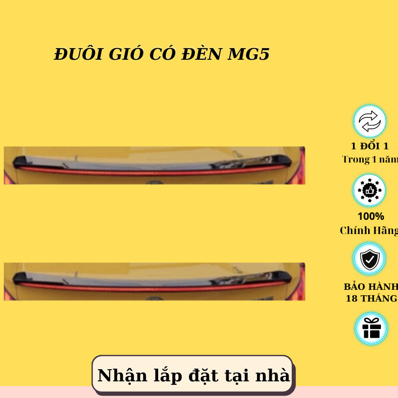 NEW 2026  Đuôi gió có đèn MG5, đuôi gió mg5