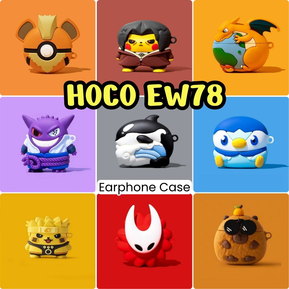 Dành Cho Vỏ HOCO EW78 Vỏ Silicon Mềm Hợp Thời Trang Hoạt Hình Charizard Vỏ Tai Nghe