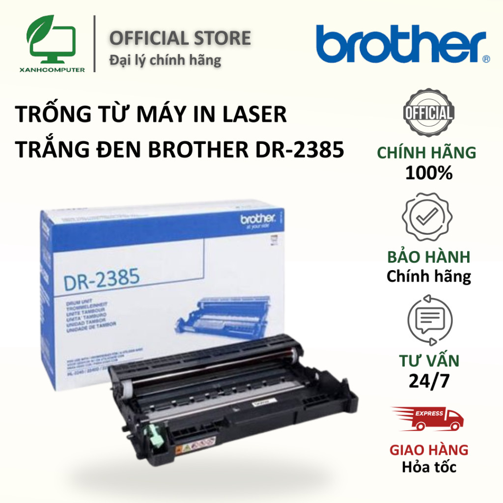 Trống từ máy in laser trắng đen Brother DR-2385 Hàng chính hãng New