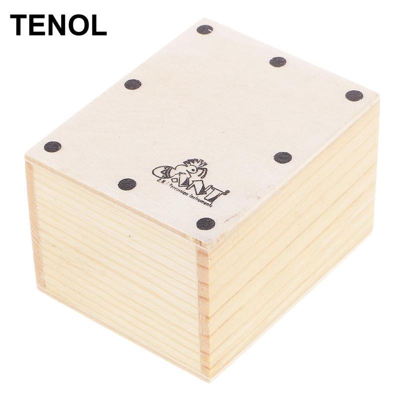Quà tặng trống gỗ Cajon Mini cho các bộ phận đệm ruy băng 6,5x5,2x4,3 cm