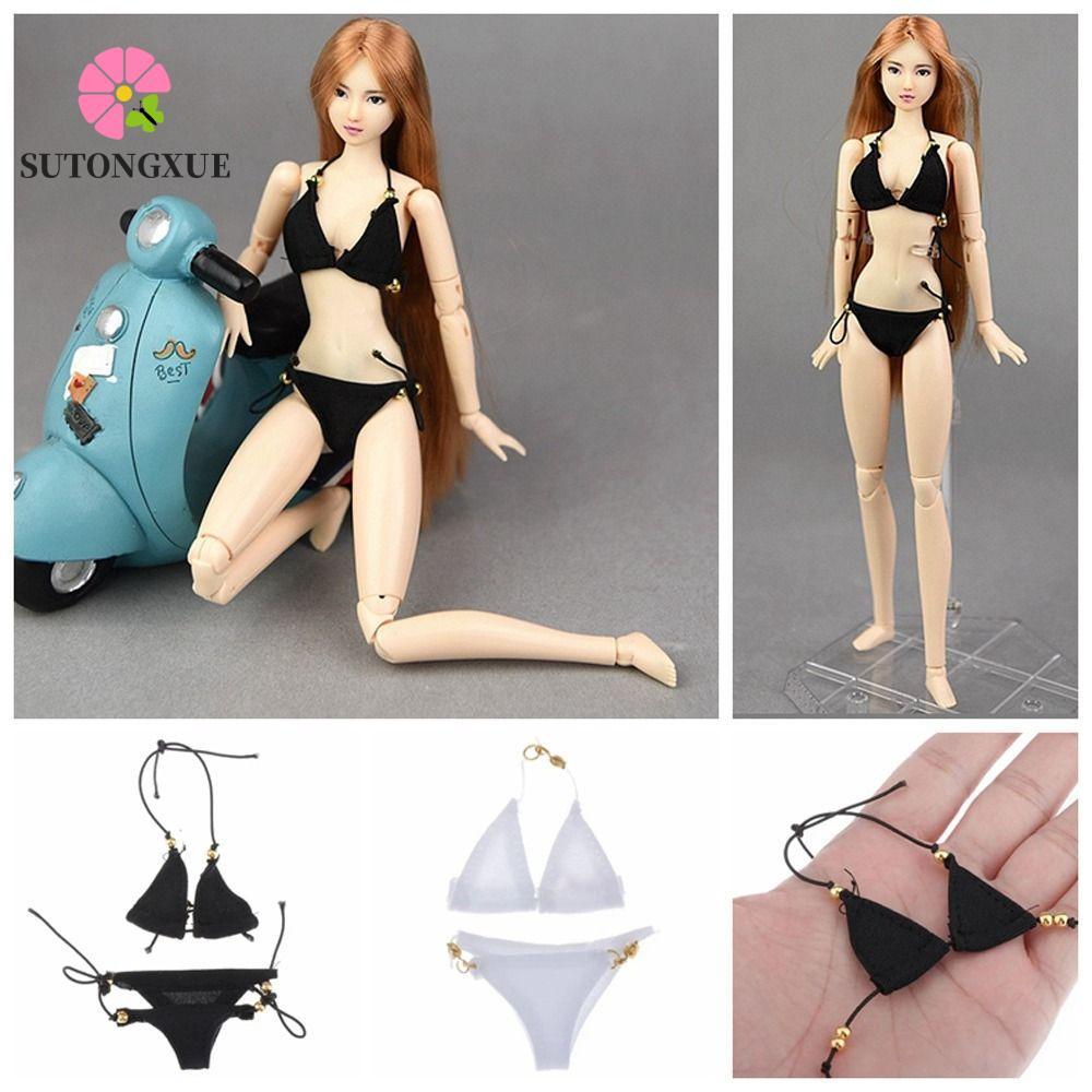 SUTONGXUE Búp Bê Bikini, Bộ Đồ Lót Nữ Body Búp Bê Áo Ngực Quần Lót, Phụ Kiện Búp Bê Đen Trắng Bé Gái