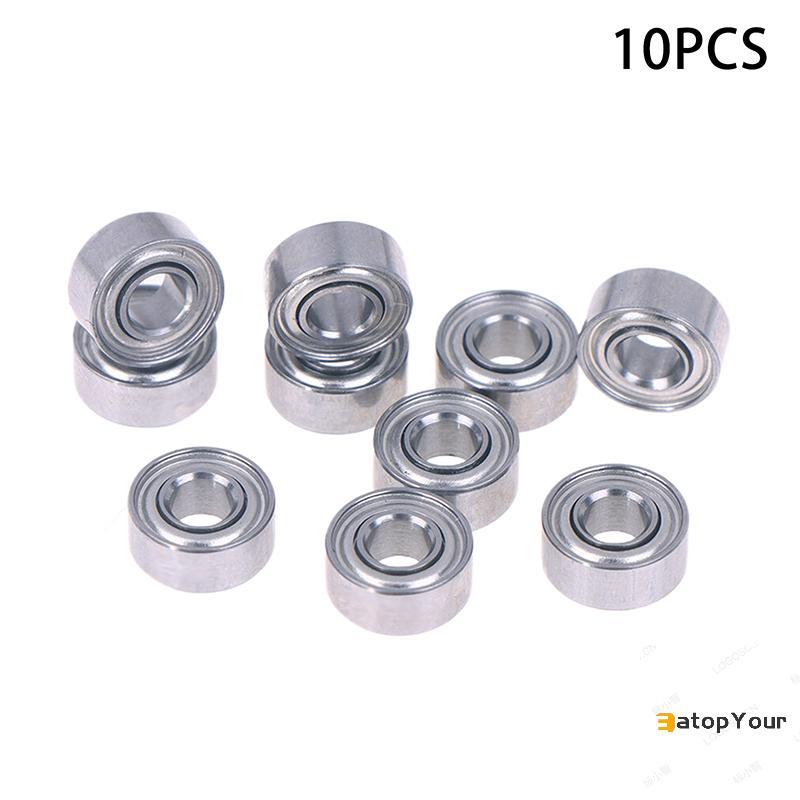 EatopYour 10 chiếc 683ZZ 3 * 7 * 3 Mm Vòng bi thu nhỏ Thép Chrome 683 ZZ 2Z 683Z Lỗ khoan bên trong 
