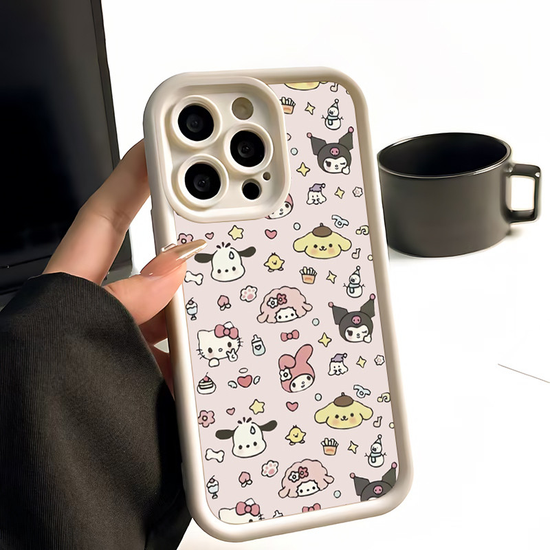 Ốp Lưng cho iPhone 7/7 Plus/6/6 Plus/X/XR/Xs Max Bộ Nhân Vật Sanrio Đầy Mặt TPU Soft Shell chống ngã