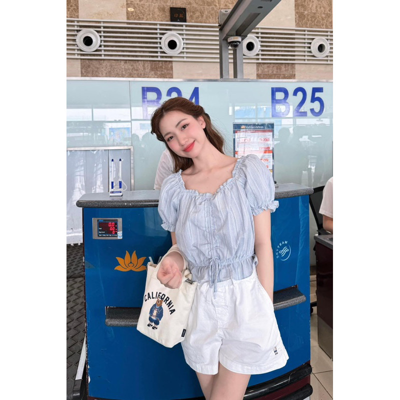 [ Có sẵn] Áo Dobby Shiring Blouse Wonmen Style Whoau