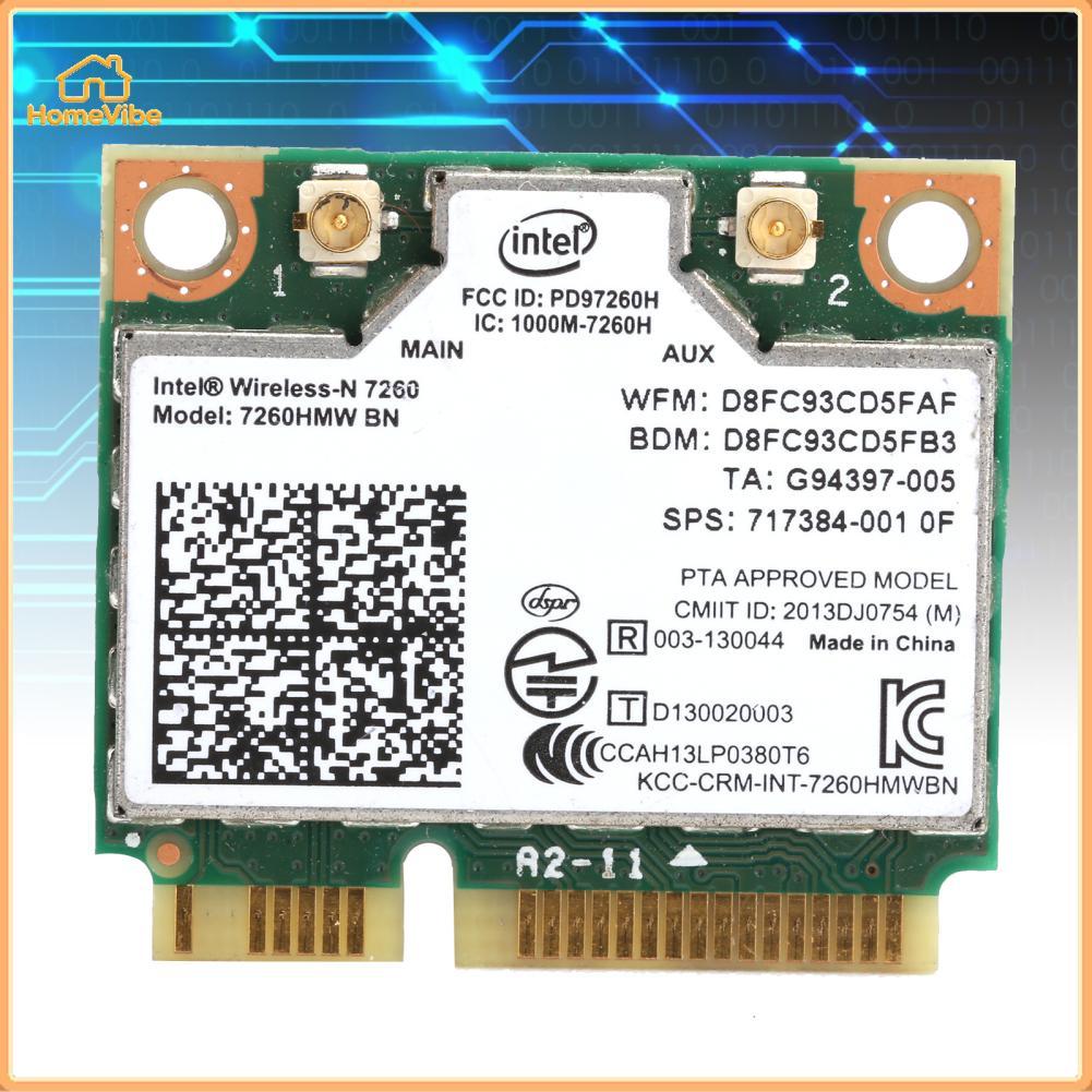 HomeVibe ASHATA Thẻ WiFi không dây 7260hmw Bn Mini PCIE chất lượng cao dành cho Pavilion Hasee Cài đ