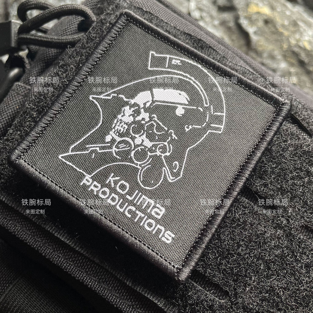 [Tùy chỉnh] WG Thêu Death Stranding Hideo Kojima Skull Morale Badge3D Velcro Patch / Huy hiệu / băng